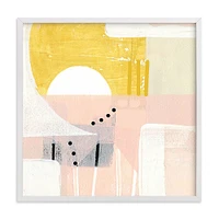 Sunny and Dots I by Jaqui Falkenheim, White Wood Frame, Full Bleed, 16x16