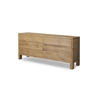 Zelina 6 Drawer Dresser-Smoked Black Oak Veneer-Smoked