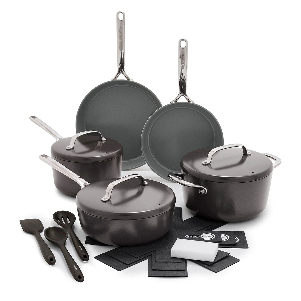 GreenPan GP5 Healthy Ceramic Nonstick 15-Piece Set, Cream