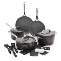 GreenPan GP5 Healthy Ceramic Nonstick 15-Piece Set, Cream