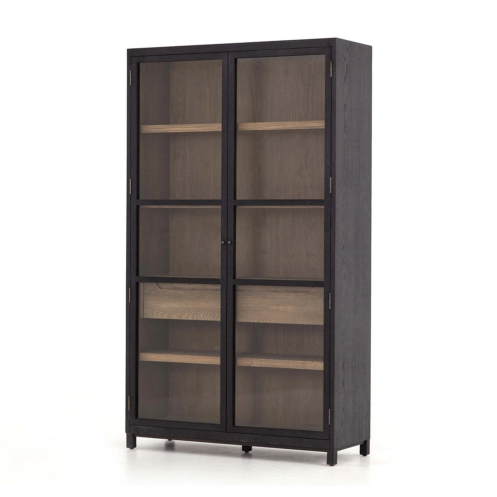 Akiko 47.5" Tall Cabinet, Drifted Matte Black