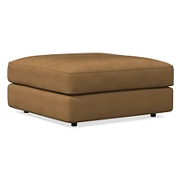 Urban Ottoman, Saddle Leather, Nut