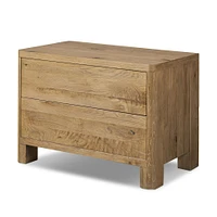 Zelina 34" Nightstand-Smoked Black Veneer-Smoked Oak