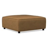 Remi Ottoman, Memory Foam, Leather, Old Saddle, Concealed Support