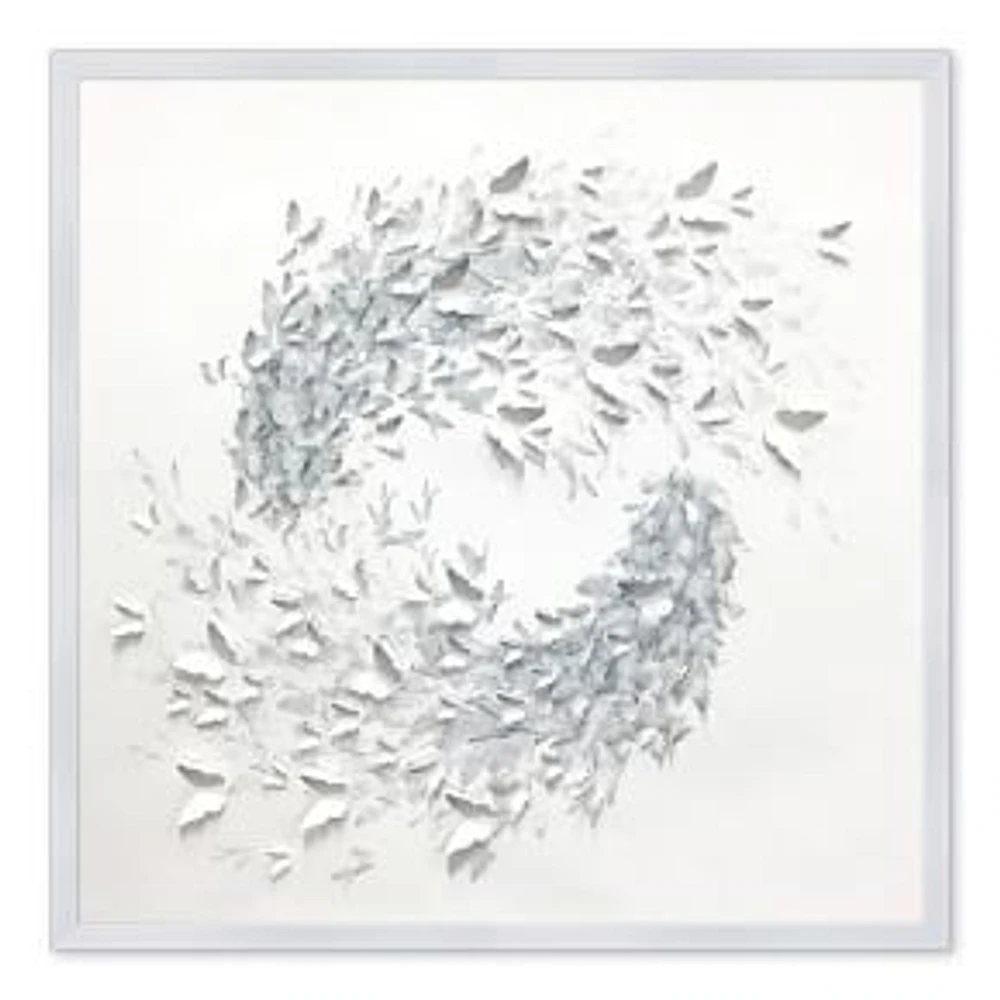 Circling Butterflies, White