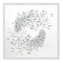 Circling Butterflies, White