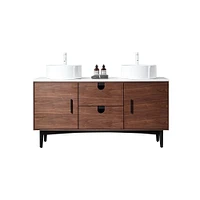 Orsa 60" Double Vanity Walnut