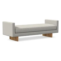 Anton End of Bed Bench, Poly, Yarn Dyed Linen Weave, Alabaster