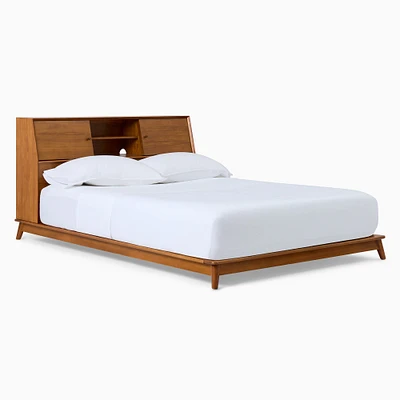 Mid-Century Platform Storage Bed, Full, Acorn, WE Kids