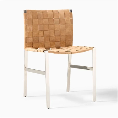 Open Box: Becker Dining Chair, Leather, Chrome