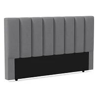 Emmett Vertical Tufting, Headboard, Queen, YDLW, Alabaster, No-Show Leg