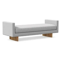 Anton End of Bed Bench, Poly, Yarn Dyed Linen Weave, Alabaster