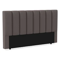 Emmett Vertical Tufting, Headboard, Queen, YDLW, Alabaster, No-Show Leg