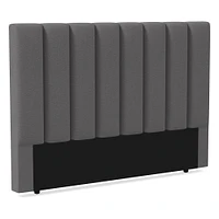 Emmett Vertical Tufting, Headboard, Queen, YDLW, Alabaster, No-Show Leg