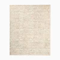 Chip & Dent: Hieroglyph Tufted Wool Rug, 5x8, Slate