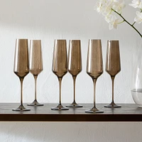 Champagne Flute Set of 6, Mixed