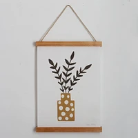 Branches Dotted Terracotta Vase Wood Framed Wall Art, 11"x14"