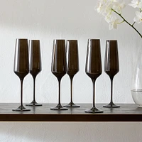 Champagne Flute Set of 6, Mixed