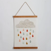 Rain Cloud Watercolor Wood Framed Wall Art, 11"x14"