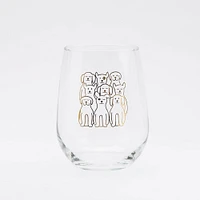 Bee Stemless Wine Glass Black