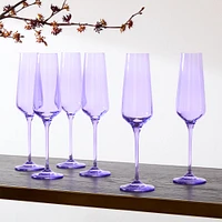 Champagne Flute Set of 6, Mixed