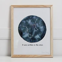 Big Dipper Little Wood Framed Wall Art, 11"x14"