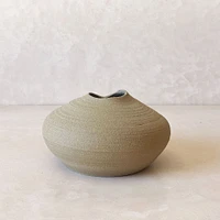 Round Vase, Raw Brown, Small