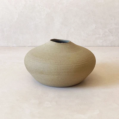 Round Vase, Raw Brown, Small