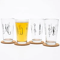 Bee Pint Glass Black