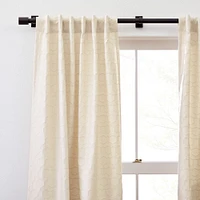 Honeycomb Jacquard Curtain, Pearl, 48"x84"