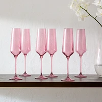 Champagne Flute Set of 6, Mixed