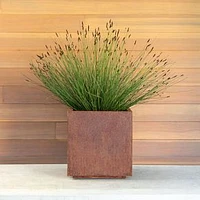 Veradek Corten Steel Cube Planter, 17"D x 18"H