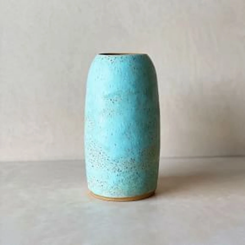 Blue Speckle Tall Vase