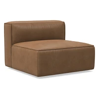 Remi Armless Single, Memory Foam, Leather, Old Saddle, Concealed Support