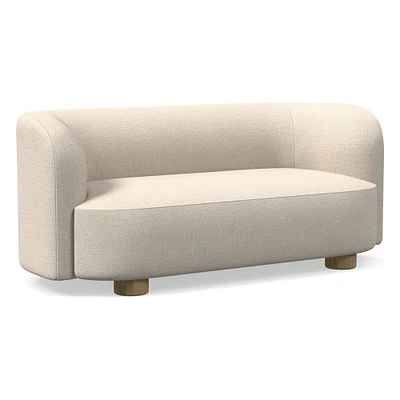 Chip & Dent: Laurent 76" Sofa, Yarn Dyed Boucle, Alabaster, Blonde