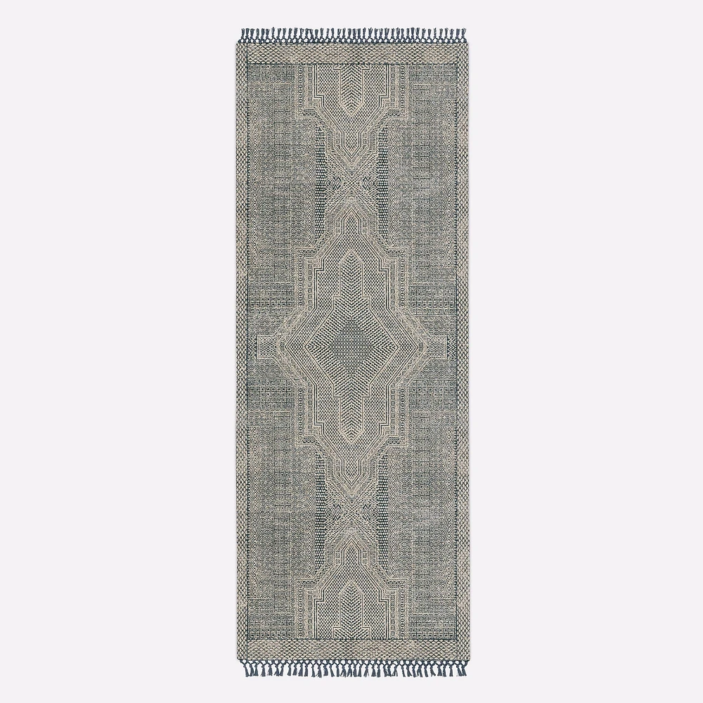 Open Box: Indra Rug, Indigo, 2.5'X7'