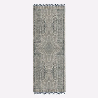 Chip & Dent: Indra Flatweave Rug, 2.5x7, Indigo