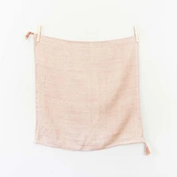 Stone Washed Linen Tassled Dinner Napkin Blush