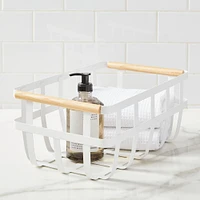 Yamazaki Tosca Slim Storage Basket, White