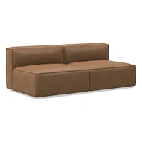 Remi 72" Modular Sofa, Leather, Old Saddle