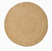 Chunky Braided Jute Round Rug, 6' Round, Natural