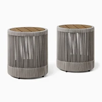 Porto Outdoor 17 Round Side Table, Driftwood