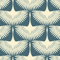 Feather Flock Wallpaper, Denim Blue, 28 sq ft