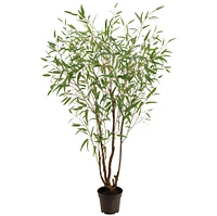 Faux Potted Eucalyptus Tree, Floor, 4', Green