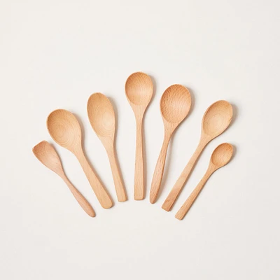 Essential Kitchen Little Spoon, Beech, Set of 7