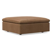 Harmony Modular Ottoman, Down, Saddle Leather, Nut, Concealed Supports