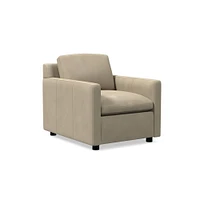 Marin Armchair, Down, Saddle Leather, Nut, Concealed Support