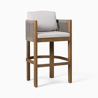 Porto Bar Stool, Driftwood, Pearl Gray