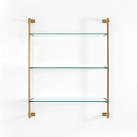 Collette Wall Shelf, Antique Brass