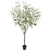 Faux Potted Eucalyptus Tree, Floor, 4', Green